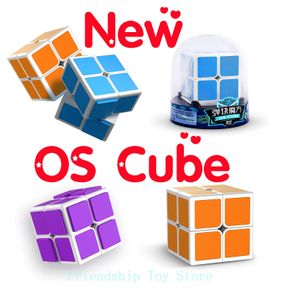 Cubes magiques Qiyi OS Cube de vitesse magique magnétique sans colle jouets Fidget professionnels Qiyi 2X2 OS Cubo Magico Puzzle 231019