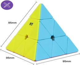 Magic Cubes Toys Pyramid Speed Cube sans autocollant 3x3x3 Triangle Cube Puzzle Game9789697