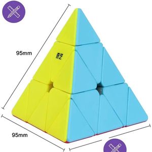 Magic Cubes Toys Pyramid Speed ​​Cube Stickerless 3x3x3 Triangle Puzzle Game Drop Levering Gifts Puzzles Dh4ug