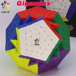 Cubes magiques Yuxin Megaminx Huanglong Magic Puzzle Cubes K P Cubo Magico 5x5 Megaminxed Dodecaèdre Cube 12 Faces Gigaminx Toys Y240518
