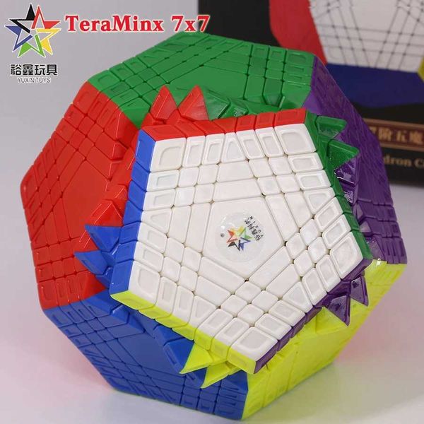 Magic Cubes Yuxin Teraminx 7x7 Huanglong Megamin Cube High Level High Level Puzzle Cubo Magio Stickerless Megaminxeds Multi Dodecaedron Cubing Jugador Y240518