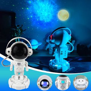 Altavoz Bluetooth multifunción, luz de estrella de astronauta, luz de proyección colorida para dormitorio, luz de ambiente, adornos de astronauta, luz nocturna