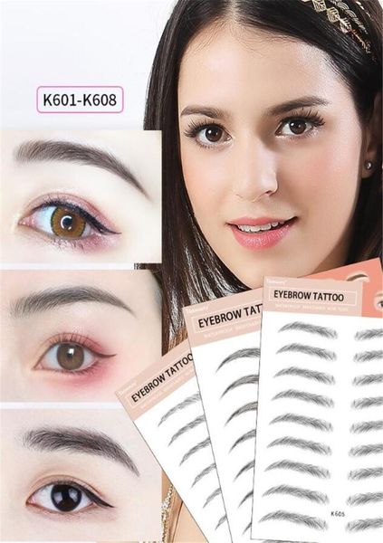 Cejas postizas mágicas 4D, pegatina de tatuaje de ceja peluda, maquillaje duradero resistente al agua, pegatinas para cejas a base de agua, cosméticos XB18252564