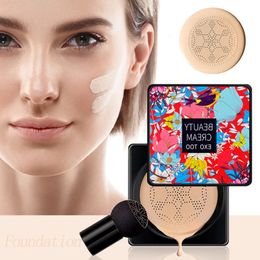 Fondation magique Champignon Coussin d'air de tête CC Crème imperméable Brighten Foundation Cream Femme Femme Makeup Face Corée Cosmetics 240410