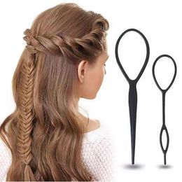 Magic Hair Pony Tail Maker Large Small Topsy Hair Braid Ponytail Styling Maker Tool 2PCS/SET