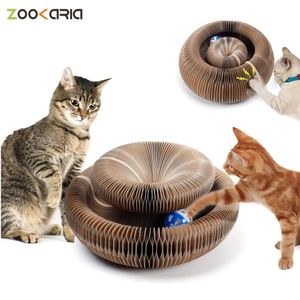 Magic Organ Cat Scratch Board Cat jouet avec cloche Cat Grind Claw Gatos grimper en papier ondulé chat gratte jouet chat Produit Jouet 240403