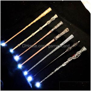 Magic Props Wand Creative Cosplay 21 Upgraded Resin Glowing Wands Gift Box292H Drop Delivery Toys Gifts Puzzles Dhrsi