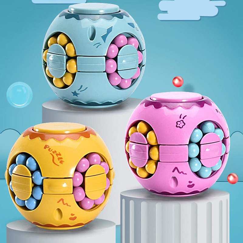 Fidget Spinner Fagiolo rotante Cubo magico Puzzle Giocattoli Palla antistress Giochi educativi IQ Regalo di Pasqua per Ragazzi Ragazze Bambini Adulti Bambini