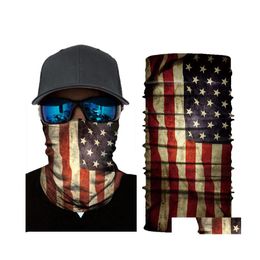 Foulards magiques 3d bandeau drapeau américain mTI mTI cicatf écharpe masque masque bandanas hommes femmes drop livraison sports extérieur athlétique ou dhshz