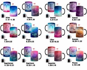 Magic Sky Virgo Constelations Mugs Creative Ceramic Changing Color Tazas Niños esposa y marido Tazas de regalo