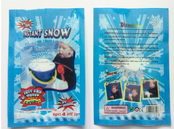 Magie Neige DIY Instantanée Artificielle Neige Poudre Simulation Neige effectuer Prop Fête Décoration De Noël enfants fille garçon cadeau