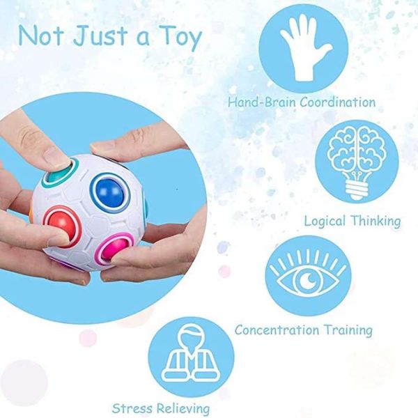 Magic Speed Ball Fun TRESS Relever Brain Teaser Color Matrón 3D Puzzle Toy para niños Adolescentes Adulto