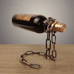 Suspension magique chaîne de fer casier à vin en métal suspendu porte-bouteille barre armoire présentoir étagère support décor à la maison 240219