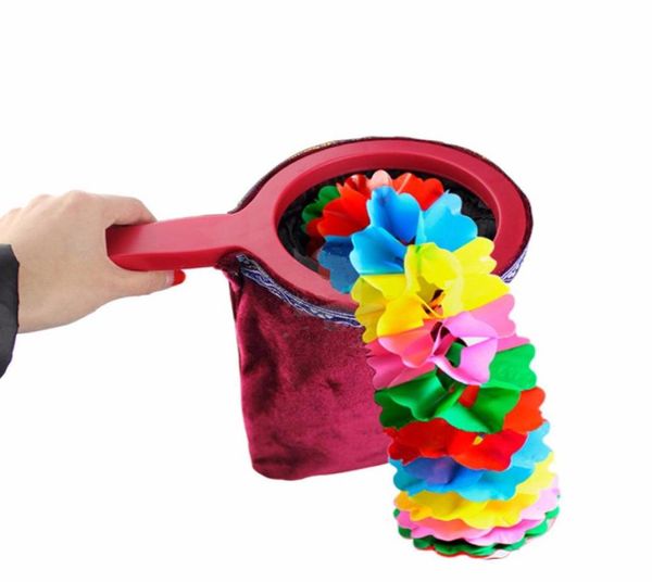 Bolsa para cambiar trucos de magia, hacer que las cosas aparezcan o desaparezcan, accesorios para trucos de magia para principiantes, bolsas universales rojas mágicas de primer plano 9223129