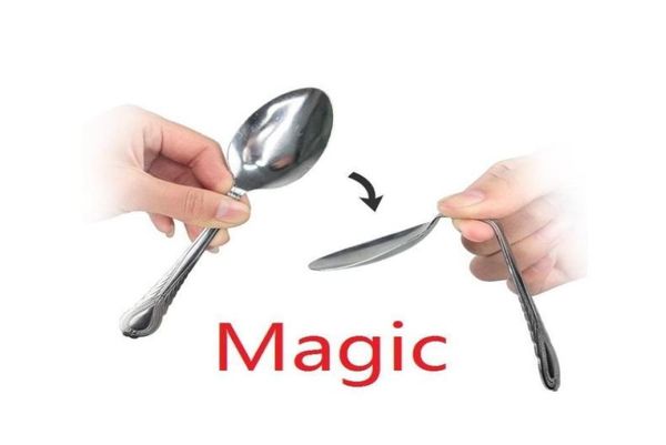 Trucos de magia con la mente doblando una cuchara juguetes de magia de primer plano regalos de Navidad a8455407413