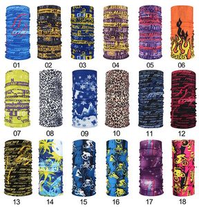 Magie Voile Tête Foulards Imprimé Bandeau Bandana Écharpe Sans Couture Masque Équitation Vélos Moto Bandeau Wraps chaud GGA3330