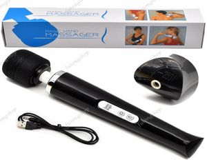 Masseur baguette magique 30 vitesses vibrateur noir sans fil rechargeable Massage3588134