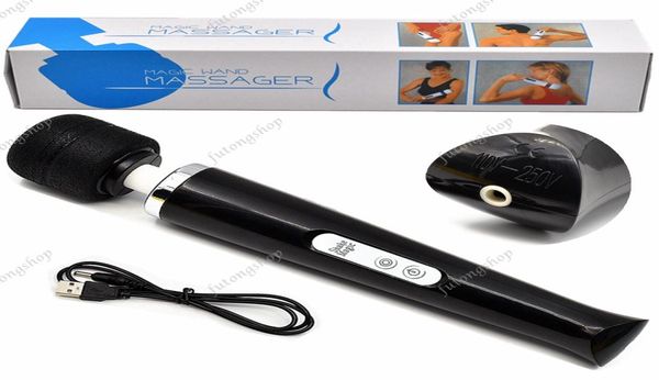 Massageur de baguette magique 30 vibrages de vibrateur noir sans fil rechargeable Massing4299471