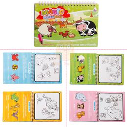 Magic Water Drawing Book Zoo Animal Dinosaurs Color Book Magic Pen Painting Drawing Board For Kids Educatief speelgoed