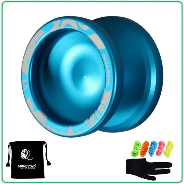 Magic yoyo v3 réactif en aluminium à grande vitesse réactif alliage yo-yo cnc tour avec ficelle de rotation pour garçons girls enfants enfants noirs 240429