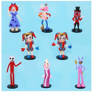 Figurine de cirque numérique magique, figurine de clown, poupée, dessin animé, modèle de jouet pour enfant, personnage de dessin animé, clown fou, accessoire de clown, art de clown vintage, le clown