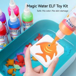 Kits de juguetes mágicos de elfos de agua para niños, pintura creativa hecha a mano para niños, juguete divertido con agua Montessori, regalos de animales en el océano para niños 240228