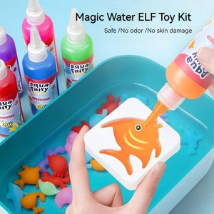 Magique eau elfe jouets kits enfants à la main bricolage peinture créative enfants eau amusant jouet Montessori océan animaux cadeaux pour enfants 240228