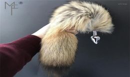 Magicfur grote echte wolf bont staart w 28x7cm plug grappige cosplay tool naar keychain15718704