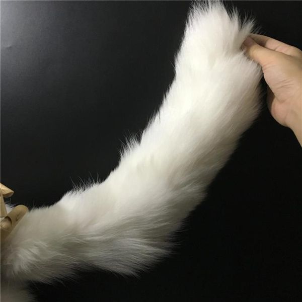 Magicfur Real Fur White 50cm Fox Tail Bag Llavero Charm Soft Fluffy Keyring Pendan Accessories24121792410