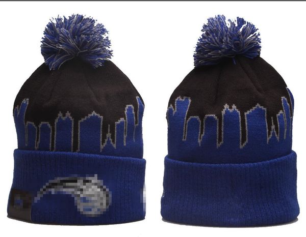 Magics Beanies Orlando North American BasketBall Team Side Patch Hiver Laine Sport Tricot Chapeau Crâne Caps A0