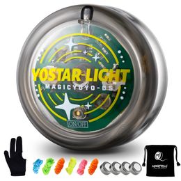 MAGICYOYO D5 LED Light Up Yoyo Responsive Yoyo para principiantes Yo profesional para niños fácil de 240126