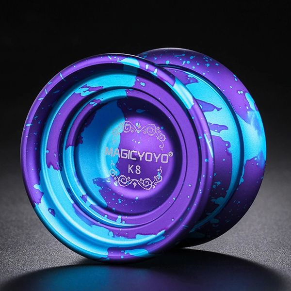 MAGICYOYO K8 Butterfly Metal Alloy Aluminium Yoyo Professional avec 8 balles U Forme portant un long sommeil avancé Yo Toys Classic 240313