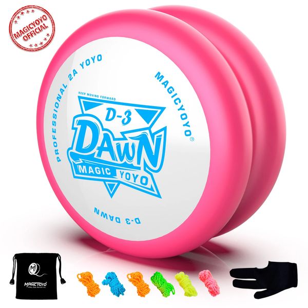 MAGICYOYO Looping Yoyo D3 Yoyo réactif en plastique avec 6 cordes 1 gant Yo-Yo 1 sac Yo 240222