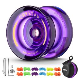 Magicyoyo Responsive Yoyo for Kids K2 Crystal Dual Purpose Plastic YoYo Beginners Vervanging Niet -reagerende kogellager 240329