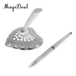 Magideal Wedding Party Book Book Signing Pen Love Heart Feather Quill Sign Honder Table Decor