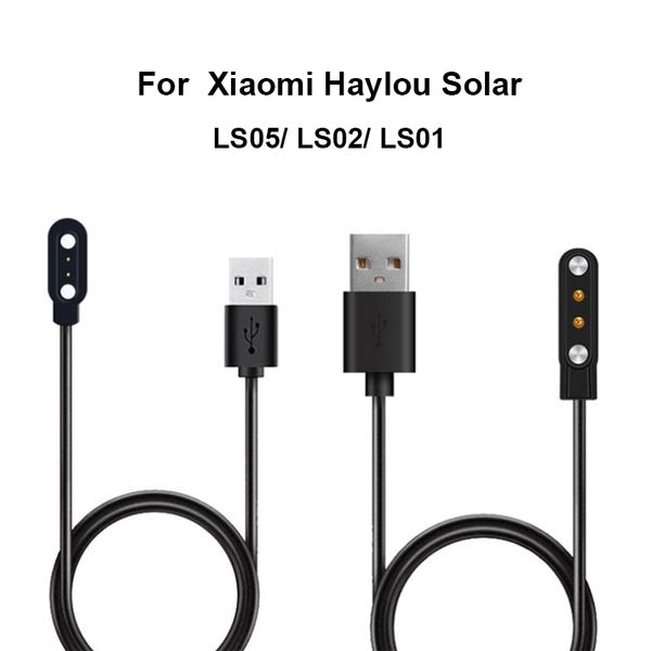 Cable de carga magnética para Xiao Mi Haylou Solar LS01 LS02 Cable de carga Dock Haylou Smart Watch LS05 Basos de cable de carga de cargador