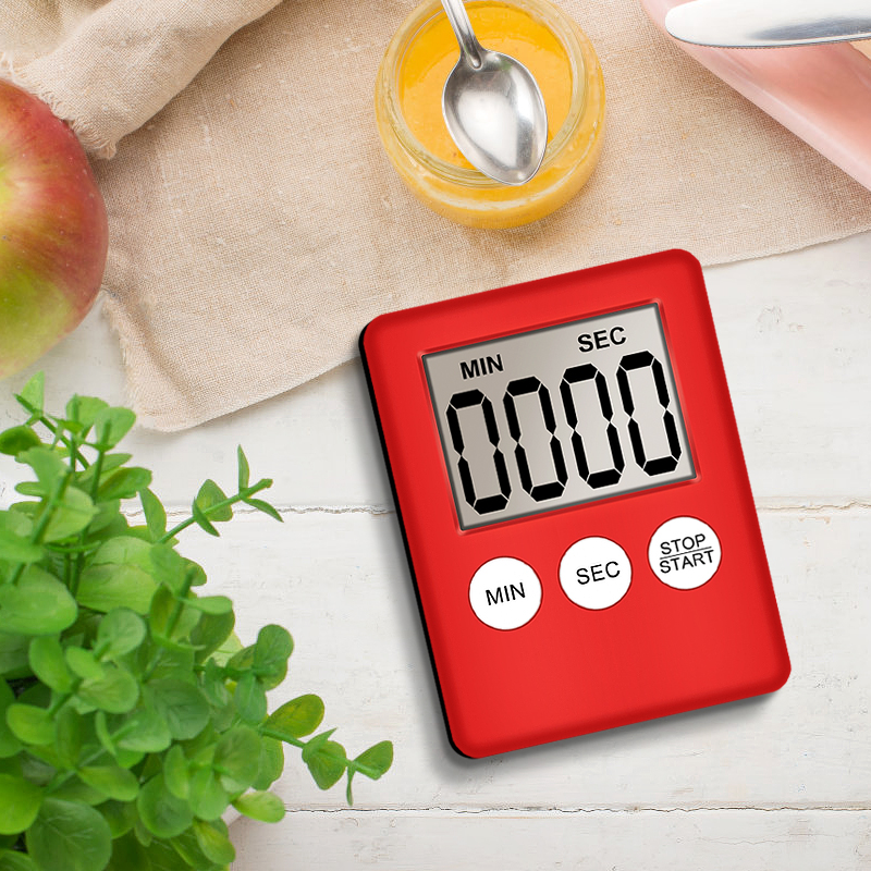Magnet Kitchen Kochtimer LCD Digitaler Bildschirm Küchen Timer Quadrat Kochtimer Countdown -Wecker zum Kochen