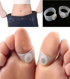 Aimant perdre du poids nouvelle technologie perte mince saine anneau d'orteil autocollant silicone Massage des pieds pieds 1 paire 2pcs8142528