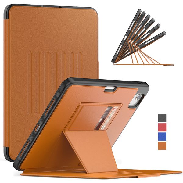 Funda inteligente magnética para iPad Pro 11 Pad Air 4 5 2 3 10,9 pulgadas Fundas de cuero a prueba de golpes Accesorio magnético Funda delgada para tableta inteligente Soporte multiángulo con activación automática y suspensión