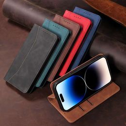 Magnet Wallet Leather PU Phone Cases Funda protectora para iPhone 14 13 12 Pro MAX Samsung con soporte