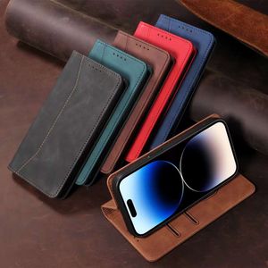 Magnet Wallet Leather PU Phone Cases Funda protectora para iPhone 14 13 12 Pro MAX Samsung con soporte