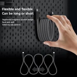 Magnetische 100W Magic Rope USB C-kabel Zelfopwindende USB Type C PD Snel opladen Snel opladen Datakabel voor Android Samsung S24 S23 LG Xiaomi PC Tablet