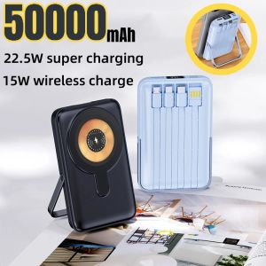 MAGNÉTIQUE 20000MAH 22.5W BANK POWER BANDE SUPER FAST FAST FACT 15W CHARGE SELLEMENT PD 20W AVEC FOURS BATTERIE PORTABLE PORTABLE MOBILE PORTABLE MOBILE DE FOURSE