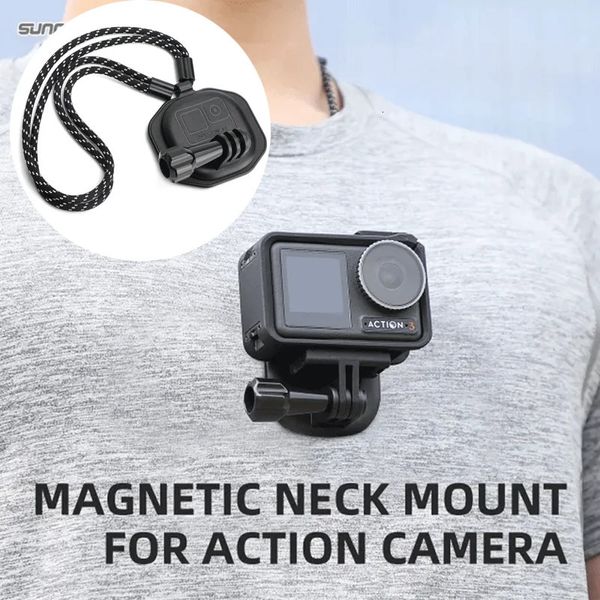 Caméra d'action magnétique, support de cou, collier de poitrine, lanière POV, support Vlog pour 11 Insta360 X3 3 240113