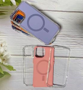 Coque de téléphone à attraction magnétique pour iphone, compatible modèles 14, 13, 15, 15 plus, 15 pro max, 15 pro, TPU, PC transparent, oppbag