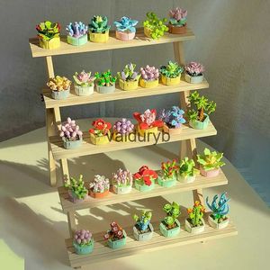 Blocs magnétiques blocs d'assemblage de bricolage faits à la main pour plantes en pot succulentes jouets de puzzle pour enfants petits blocs de particulesvaiduryb