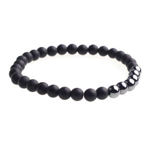 Pulsera magnética de ágata negra para hombre y mujer, pulsera pop de moda para aliviar la ansiedad sexual, cura del aura