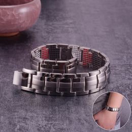 Bracelet magnétique pour hommes thérapie arthrite pur hommes chaîne lien Germanium 231225