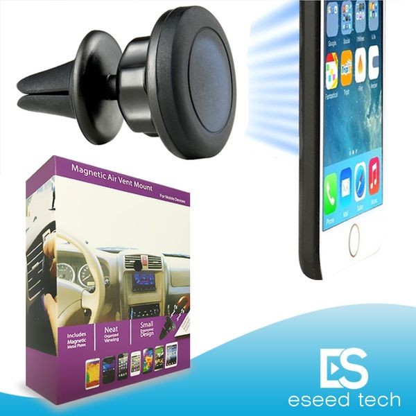 Soporte magnético para rejilla de ventilación de coche MagGrip Rotación 360 Soportes universales para teléfono celular Cabeza giratoria para teléfonos inteligentes iPhone y Android, GPS