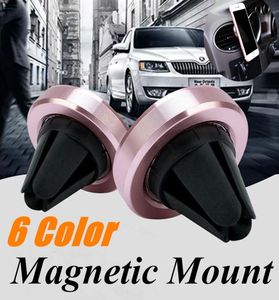 Magnetische auto -montage Air Vent telefoonhouder voor iPhone X 8 Samsung Note 9 Standuitgang Magneet autohouder Dashboard met retail Packag113305333